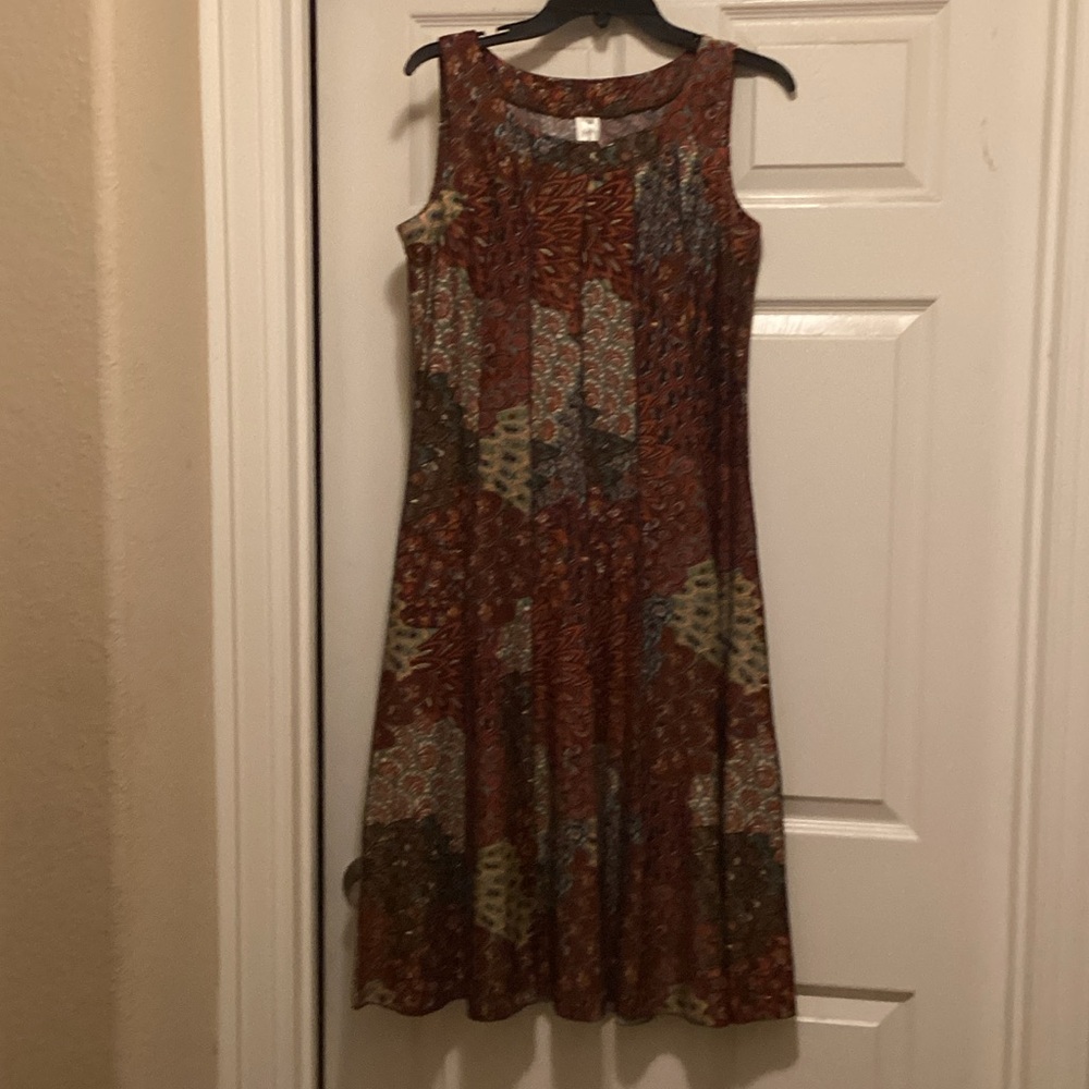 Perseption Concept Multicolor Patchwork Midi Dres… - image 1